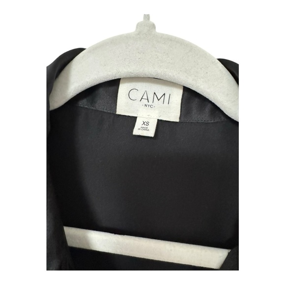 CAMI NYC | $352 The Maddi Short Sleeve Jumpsuit 100% Silk in Black, Size XS - Picture 11 of 15